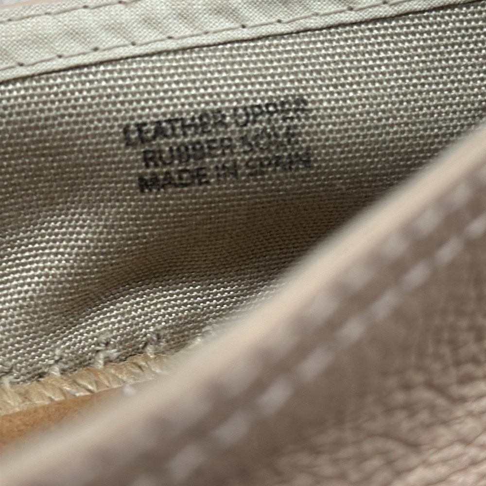 Anthropologie Maypol Pebbled Leather Slip On Espadrilles Sz 6.5 - Picture 14 of 16